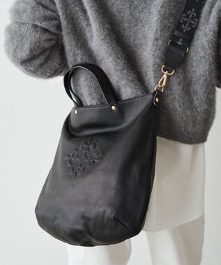 russet ソフトレザー 2WAYトートバッグ(CE-1611) Black