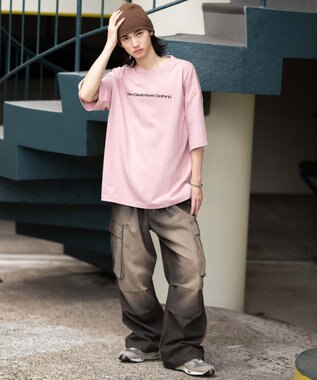 WEGO 【ユニセックス着用ITEM/SMLサイズ展開】別注BENDAVISクールタッチグラフィックT（SS） ピンク