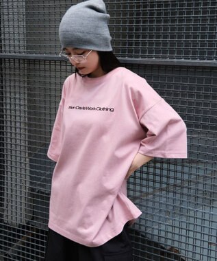 WEGO 【ユニセックス着用ITEM/SMLサイズ展開】別注BENDAVISクールタッチグラフィックT（SS） ピンク
