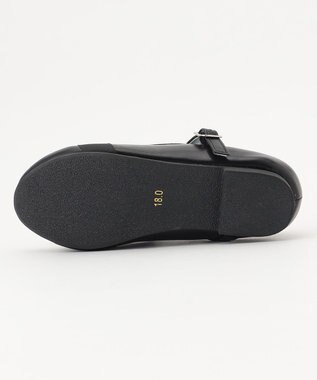 組曲 KIDS 【18-24㎝】かんたんストラップ バレエシューズ ブラック