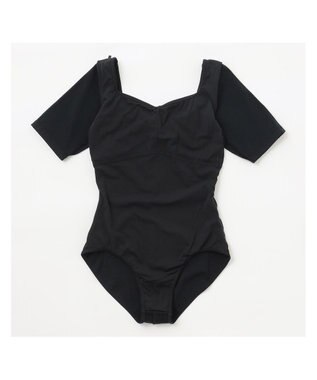 Chacott ハーフスリーブレオタード ブラック
