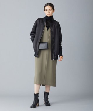 ICB 【洗える】シアーウール タートルニット ブラック系