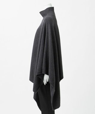 23区 【R(アール)】マイクロンメリノウール ニットケープ チャコールグレー系