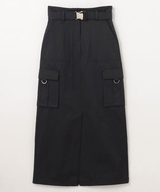 GRACE CONTINENTAL ツイルワークスカート ブラック