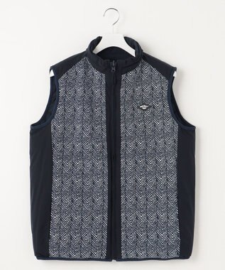 23区GOLF 両面使える【MEN/キングサイズ】リバーシブル ダウンベスト ネイビー系