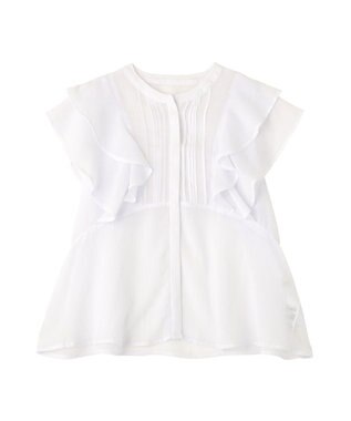 earth music&ecology ラッフルブラウス Off White
