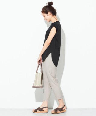 ANY 【抗菌・防臭】プレミアムベーシックノースリーブ Tシャツ ブラック