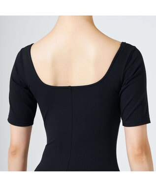 Chacott ハーフスリーブレオタード ブラック