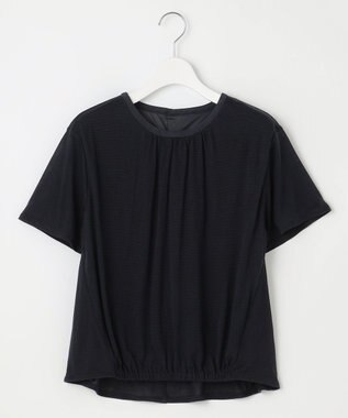 J.PRESS LADIES S 【洗える】ミラノ風天竺シアー カットソー ネイビー系