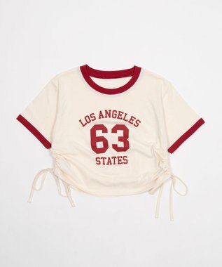 WEGO グラフィックサイドリボンドロストショートT 柄4