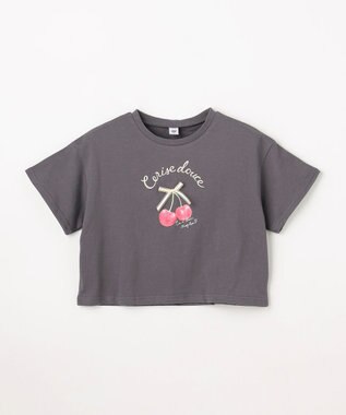 ANY KIDS 【綿100%】オーバーサイズ 半袖Tシャツ チャコール