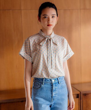 組曲 S 【セットアップ対応可】モノグラムプリント2WAYブラウス ベージュ系5