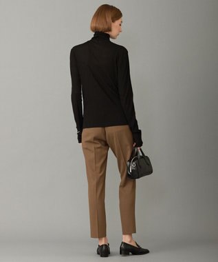 ICB L 【新色追加・洗える】 パウダリーリブ ハイネックプルオーバー ブラック系