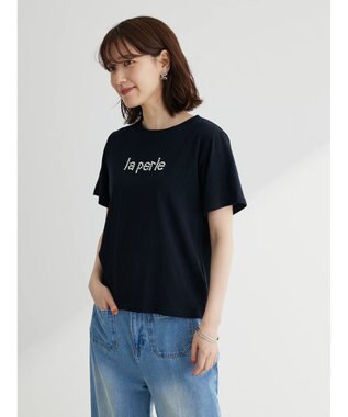 Green Parks ・ＲＡＹ　ＣＡＳＳＩＮ　パールドットロゴＴシャツ Black