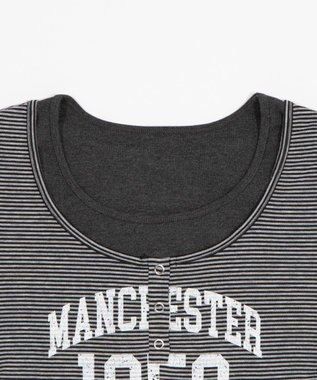 WEGO グラフィックレイヤードドッキングT ブラックボーダー