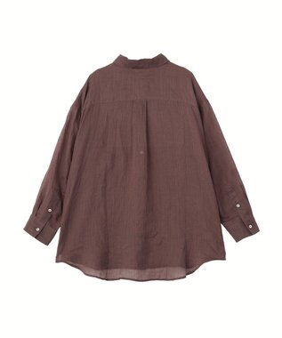 YECCA VECCA 3wayシアーリネンシャツ Brown