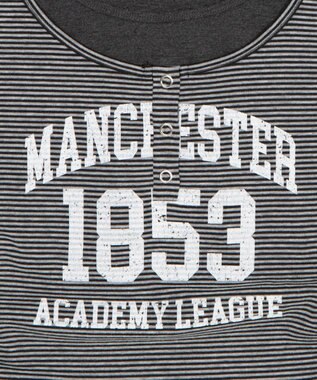 WEGO グラフィックレイヤードドッキングT ブラックボーダー