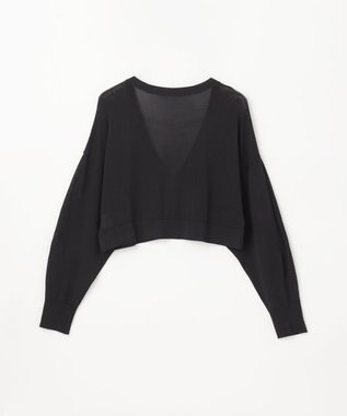 GRACE CONTINENTAL ショートドルマンニットカーディガン ブラック