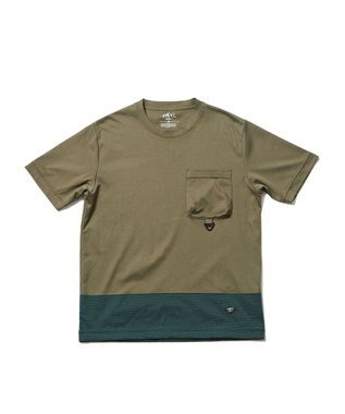 JOSEPH ABBOUD MOUNTAIN 【UNISEX】ASHA_OGリップコンビＴシャツ カーキ系