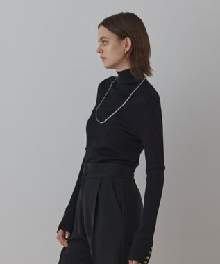 GRACE CONTINENTAL ウールハイゲージニットトップ ブラック