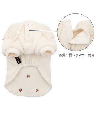PET PARADISE ペットパラダイス ペティヒートDAN Tシャツ 《いちご柄》 中型犬 大型犬 オフホワイト