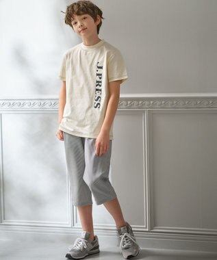 J.PRESS KIDS 【100-130㎝】ブランドロゴ 半袖Tシャツ アイボリー系