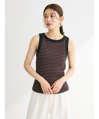 Green Parks ・ＳＵＧＡＲ　ＳＰＯＯＮ　ボーダーアメスリタンクトップ Black