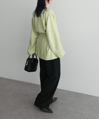 Green Parks ツィードミディ丈ジャケット Lime Green