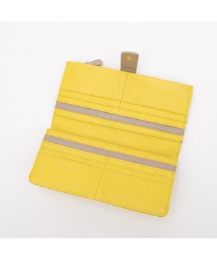 UNBILLION アトランタ ATLANTA / 牛革二つ折りカラーコンビ長財布 イエロー
