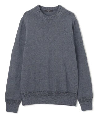 JOSEPH HOMME 【洗える】ハイツイストコード　クルーネックニット ネイビー系
