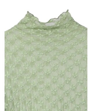earth music&ecology ハイネックシアーフラワーインナー Mint Green