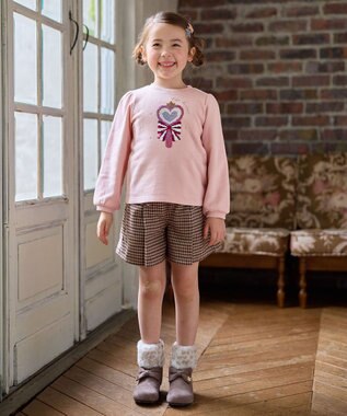 ANY KIDS ミラクルスパンコールトレーナー ピンク（ステッキ×鏡）