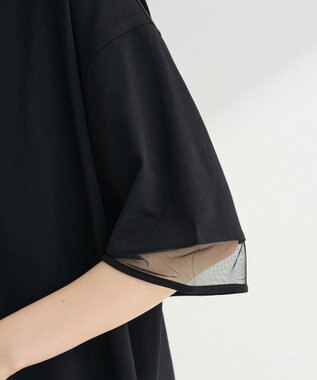 Green Parks 【適ON】遮熱チュールドッキングプルオーバー Black