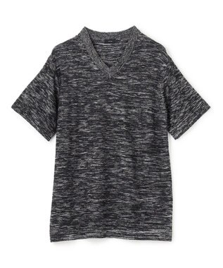 JOSEPH HOMME シャイニースラブブークレ　ニットＴシャツ ブラック系