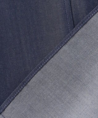 UNFILO シャンブレーデニム ショルダータックブラウス インディゴ