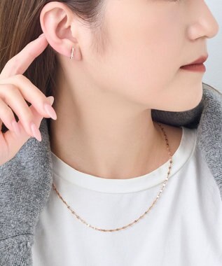 Phoebe 【金属アレルギー対応/痛くないシリーズ】ツイストバービジューライトフィットイヤリング　シャンパンゴールド シャンパンゴールド