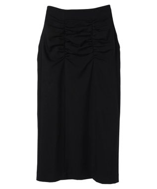 YECCA VECCA シャーリングロングナロースカート Black
