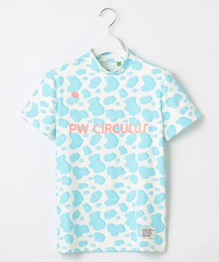 PW CIRCULUS 【永嶋花音プロ着用アイテム】【UV遮蔽率99.5% UVカット / 速乾 / ストレッチ】【WOMEN】アニマルドットモックT ゴルフウェア レディース ブルー系5