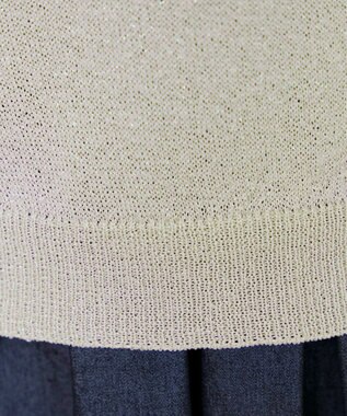 Tiaclasse 【洗える】ラメニットトップス グレージュ