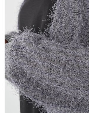 earth music&ecology ふさふさショートカーディガン Gray