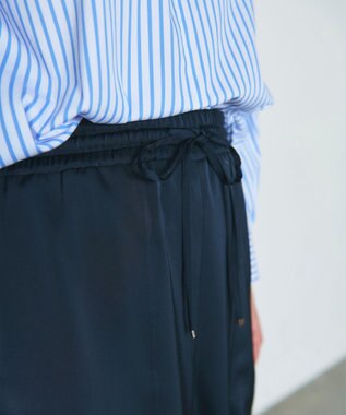 GRACE CONTINENTAL サテンワークパンツ ネイビー