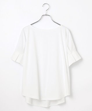 #Newans 【乾燥機可能/接触冷感】タックスリーブカットソー ホワイト