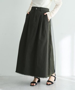 YECCA VECCA 異素材MIXロングスカート