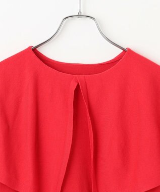 #Newans 【洗える】ケープカラープルオーバー レッド