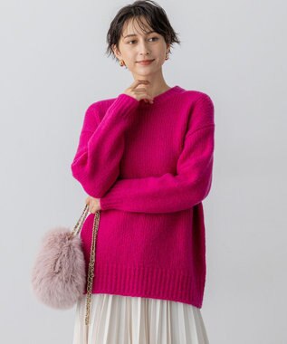 【見上愛さん着用/STORY・VERY掲載】ブラッシュドエアーウール ファンシーニット