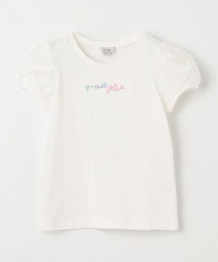 ANY KIDS 袖 チュール Ｔシャツ エクリュ