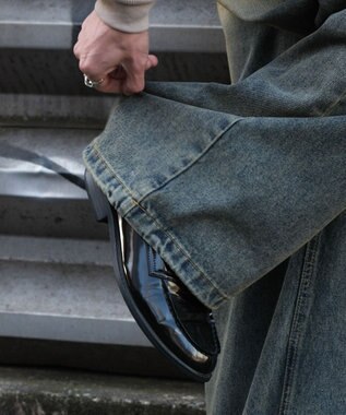 WEGO スーパーバギーダメージデニムパンツ デニム淡加工色