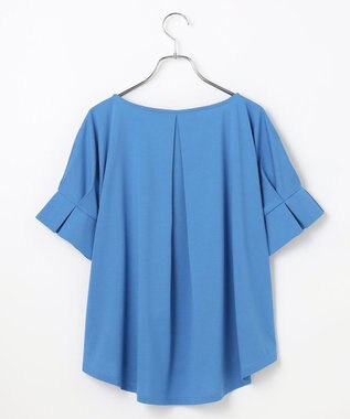 #Newans 【乾燥機可能/接触冷感】タックスリーブカットソー ブルー