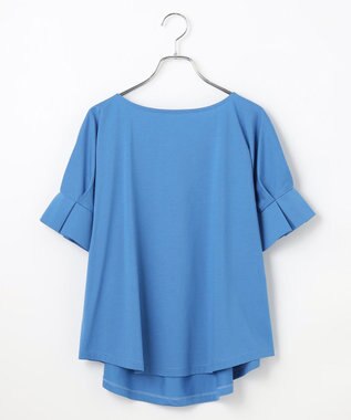 #Newans 【乾燥機可能/接触冷感】タックスリーブカットソー ブルー