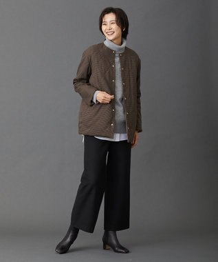 J.PRESS LADIES 【洗える】チェルビック セミワイド パンツ ブラック系